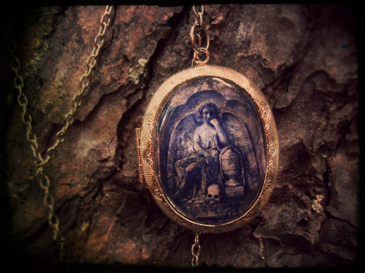 Black Insignia - 14 - Memento Mori - Everything Dies Black Insignia - Funeral Locket Necklace